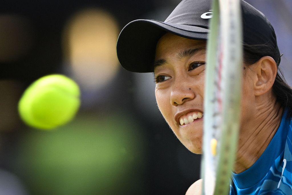 China's Zhang Shuai during her women's singles round of 32 match at the Rothesay Eastbourne International tennis tournament in Eastbourne, England, June 26, 2023. /CFP