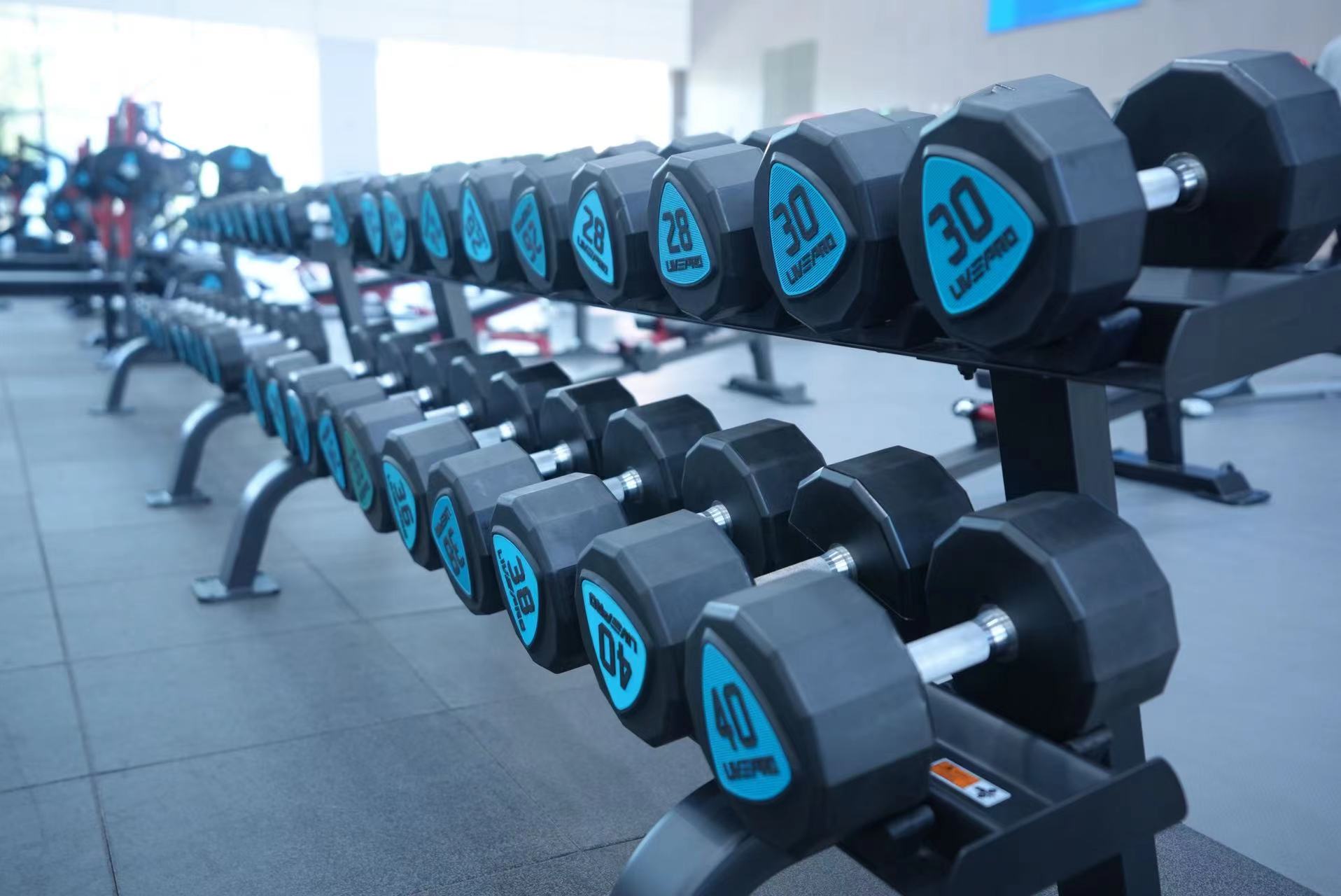 Gym equipment in the athletes' village for the 31st World University Games in Chengdu, southwest China's Sichuan Province. /CGTN