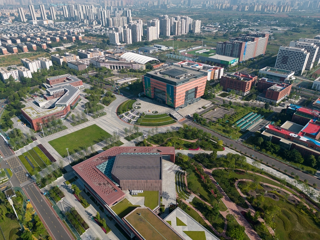 General view of the athletes' village for the 31st World University Games in Chengdu, southwest China's Sichuan Province. /CFP