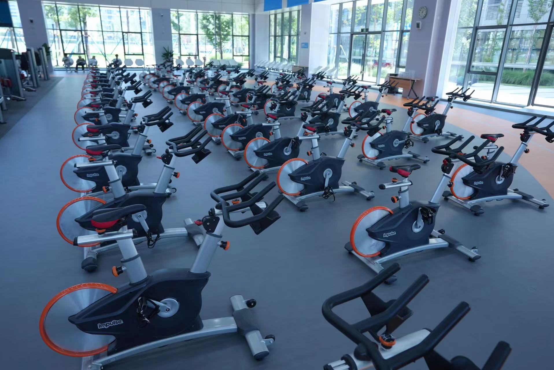 Gym equipment in the athletes' village for the 31st World University Games in Chengdu, southwest China's Sichuan Province. /CGTN