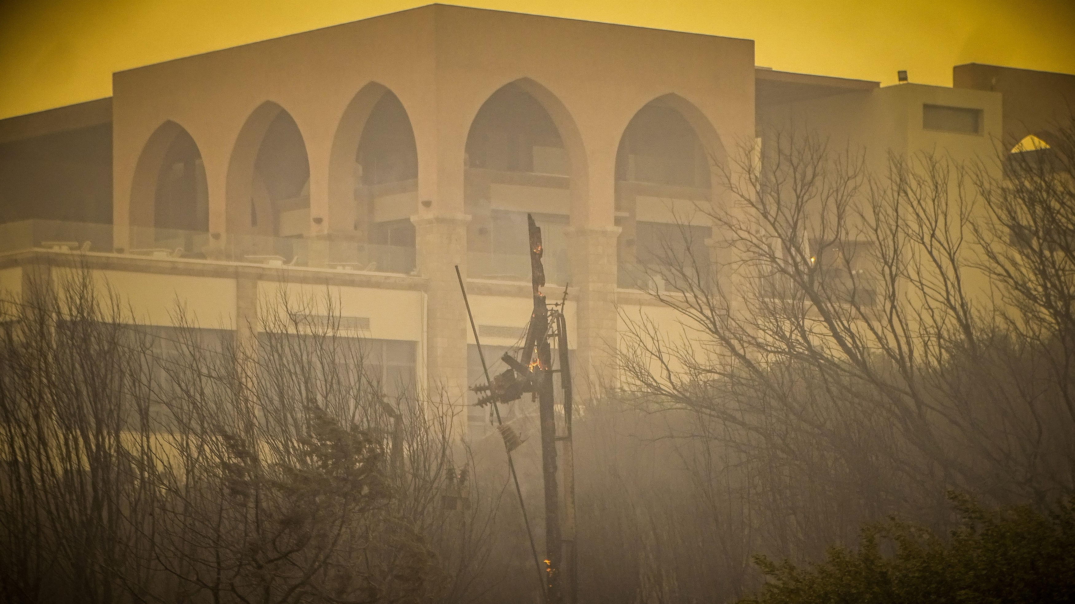 A burnt hotel is seen during a wildfire on the island of Rhodes, Greece, July 22, 2023. /Reuters