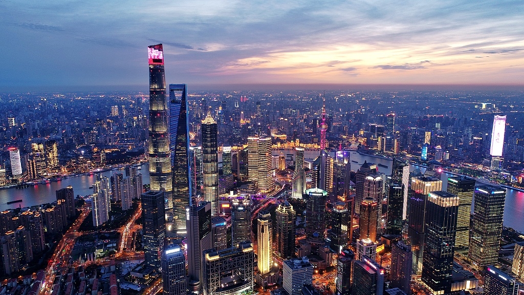 Night view of Shanghai, China. /CFP