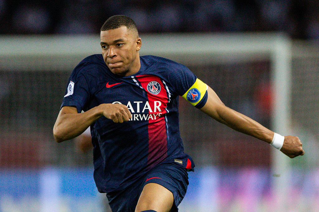 Kylian Mbappe of Paris Saint-Germain looks on in the Ligue 1 game against Clermont Foot 63 at the Parc des Princes in Paris, France, June 3, 2023. /CFP