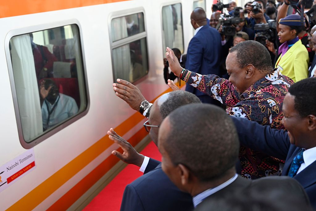 A China-built standard gauge railway begins running in Nairobi, Kenya, October 16, 2019. /CFP