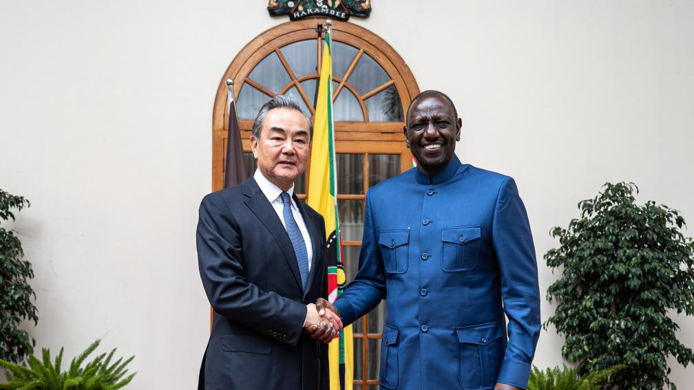 Kenyan President William Ruto meets with Wang Yi, director of the Office of the Foreign Affairs Commission of the Communist Party of China Central Committee in Nairobi, Kenya, July 22, 2023. /Xinhua