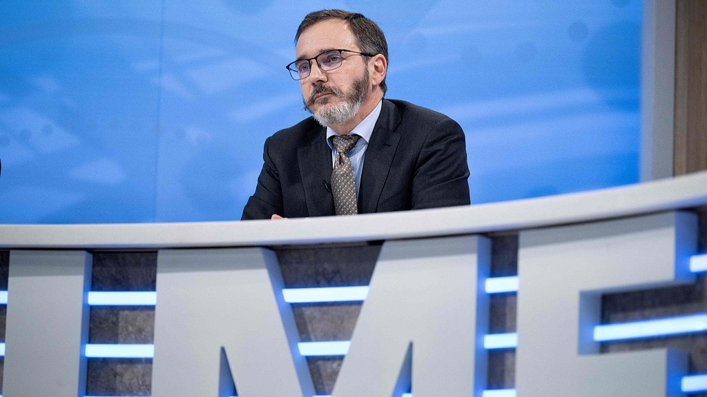 International Monetary Fund chief economist, Pierre-Olivier Gourinchas, at a news conference in Washington, DC, July 25, 2023. /CFP