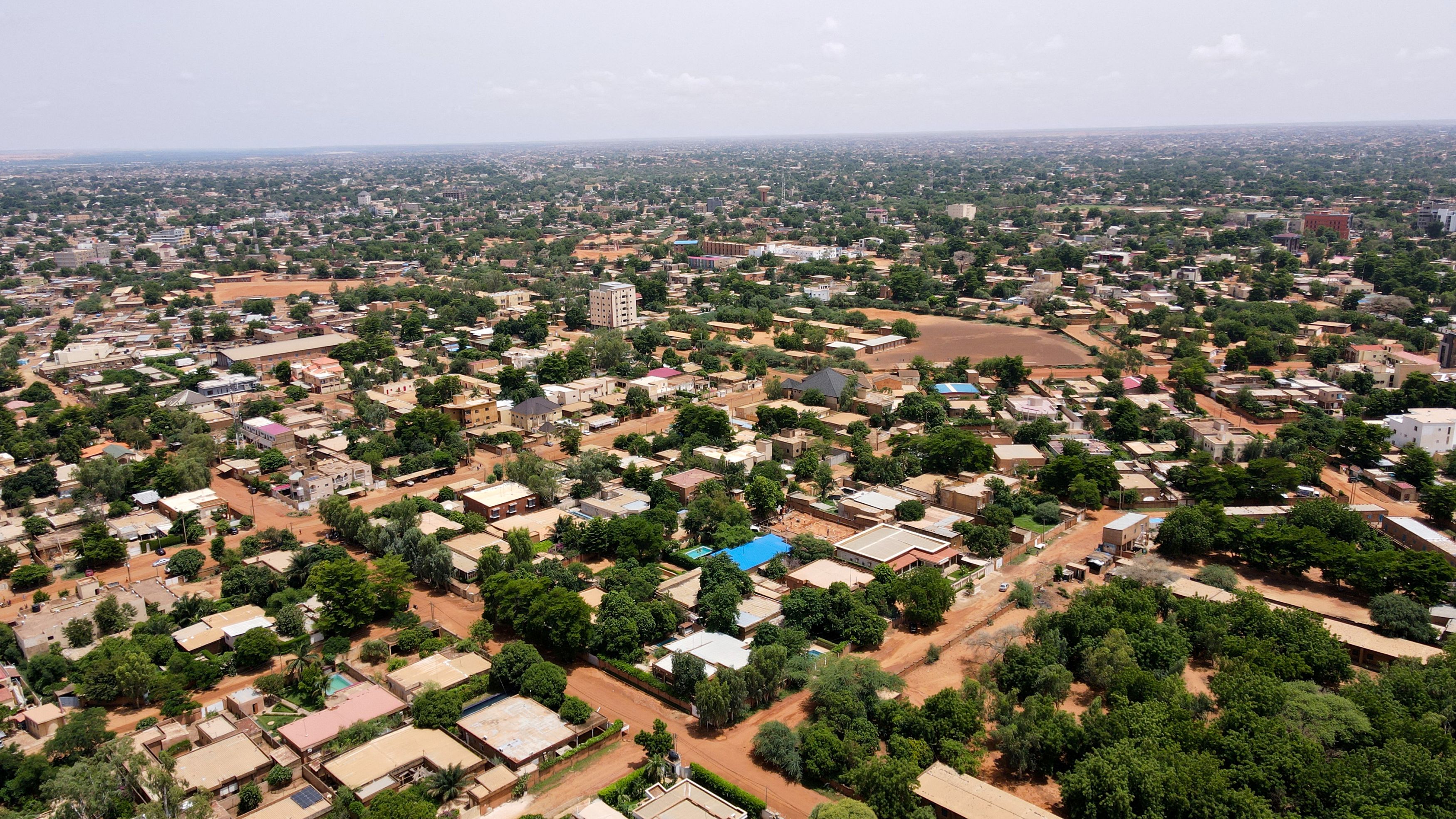 An aerial view of the streets in the capital Niamey, Niger, July 28, 2023. /Reuters