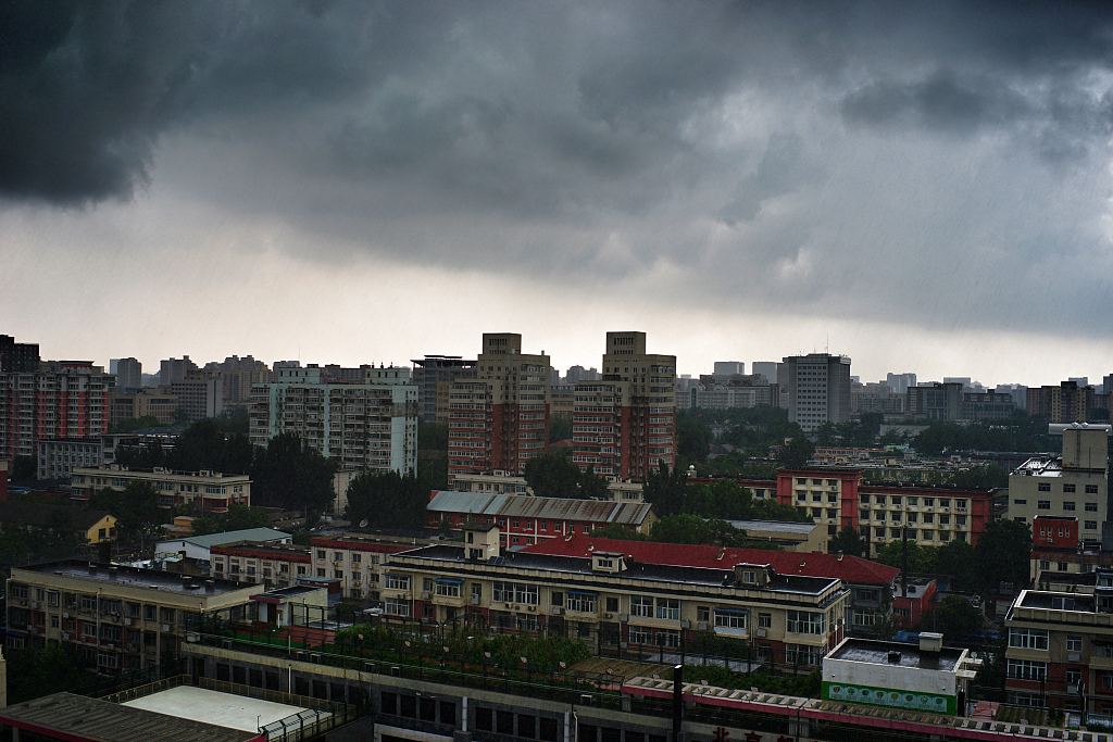 Scene before the rainstorm in Haidian District in Beijing, capital of China, July 29, 2023. /CFP