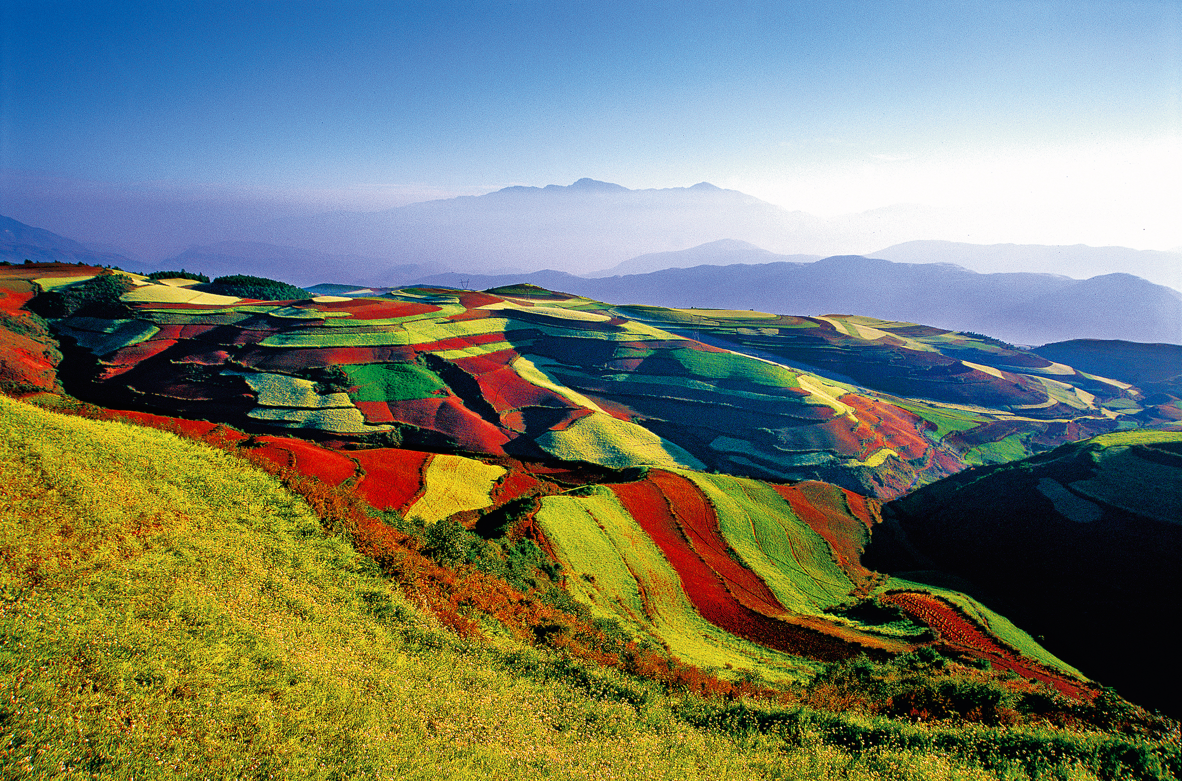 An undated photo shows the scenery of the Dongchuan Red Land in Kunming, capital of southwest China's Yunnan Province. /Photo provided to CGTN