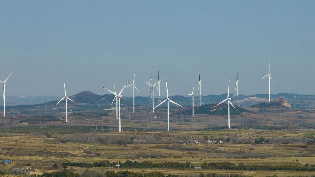 A wind power station in Baoshan Town, Qingdao City, east China's Shandong Province, October 28, 2022. /CFP