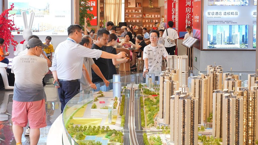 Property sales gallery in south China's Guangdong Province, July 8, 2023. /CFP