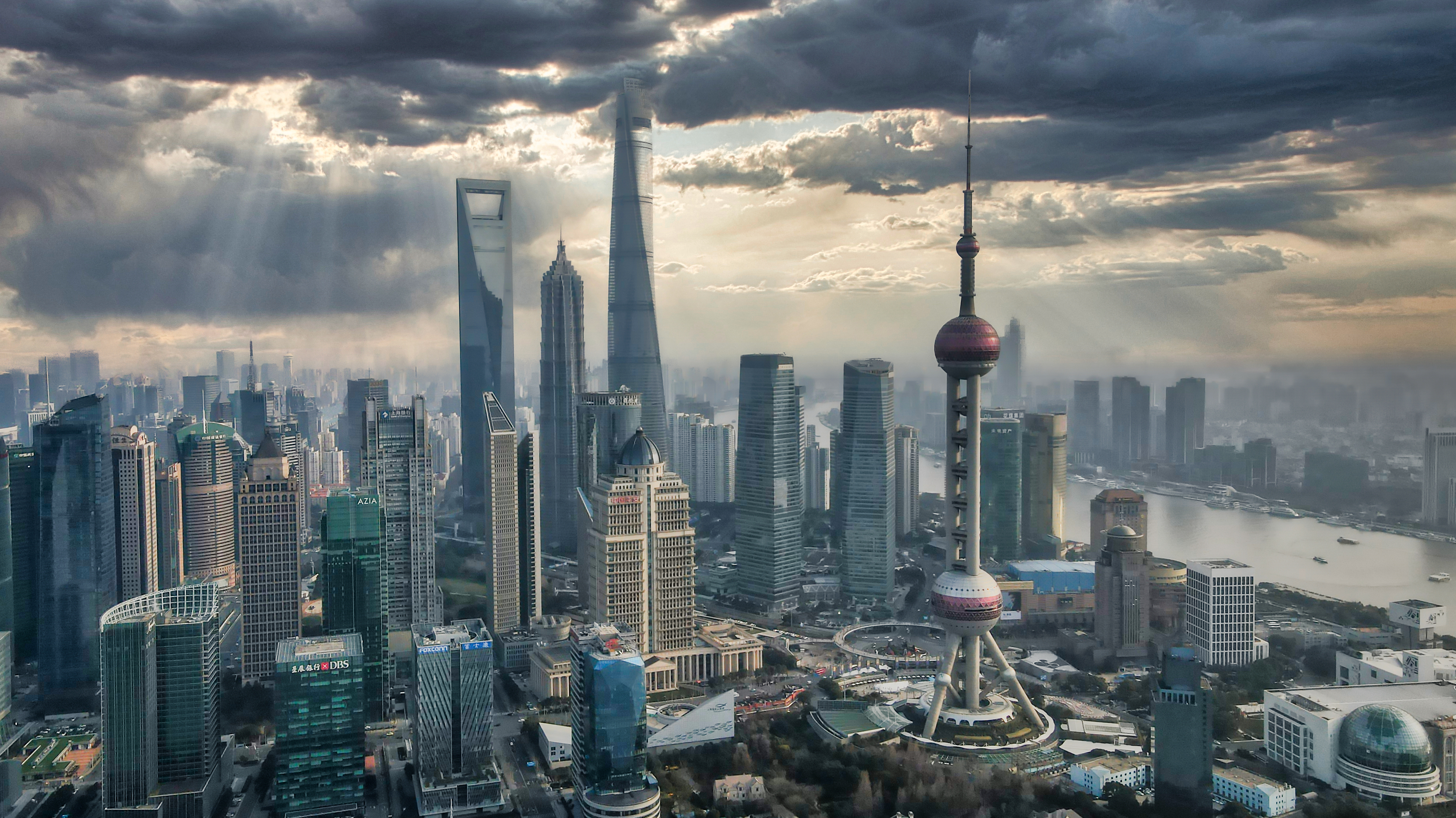 An aerial view of Shanghai's Lujiazui financial hub./IC Photo