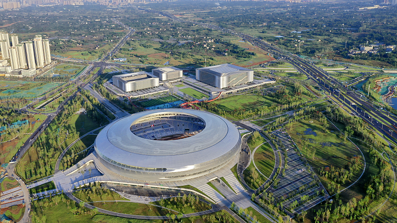 Live: View of Dong'an Lake Sports Park, venue for opening ceremony of Chengdu Universiade