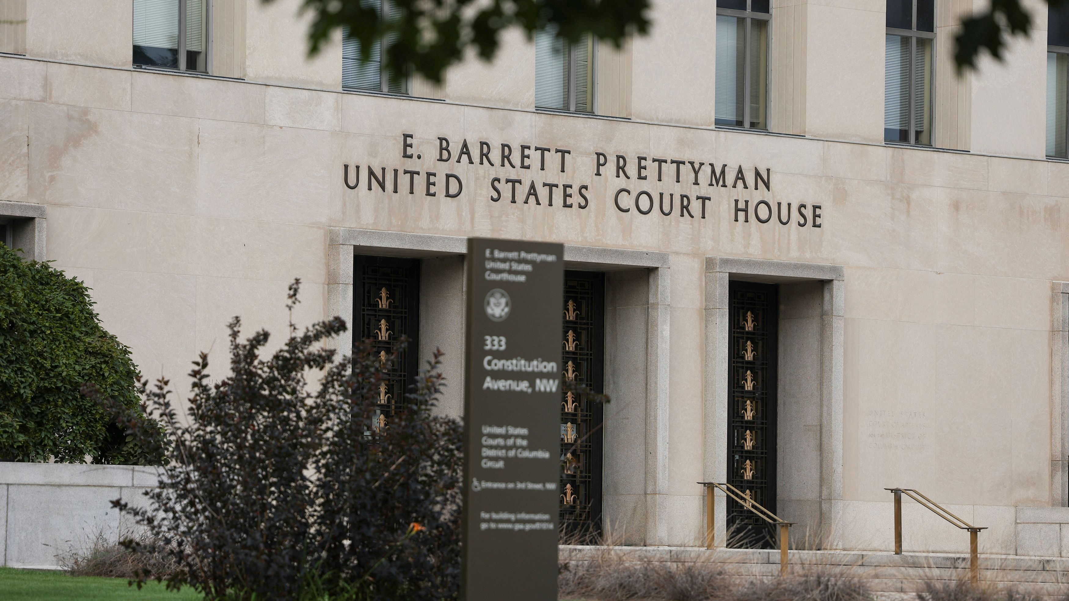 A view of the E. Barrett Prettyman Federal Courthouse ahead of Donald Trump's arraignment in Washington, D.C., U.S., August 2, 2023. /Reuters