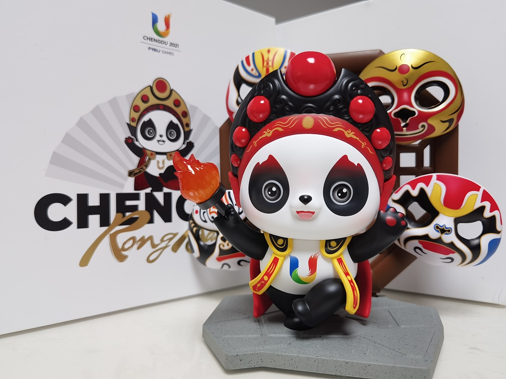 Photo taken on April 19, 2023 shows Rongbao souvenir at a retail stores in Chengdu, Sichuan Province. /CFP