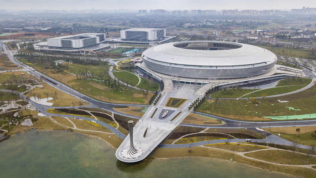 Live: View of Dongan Lake Sports Park, venue for opening ceremony of Chengdu Universiade – Ep. 4