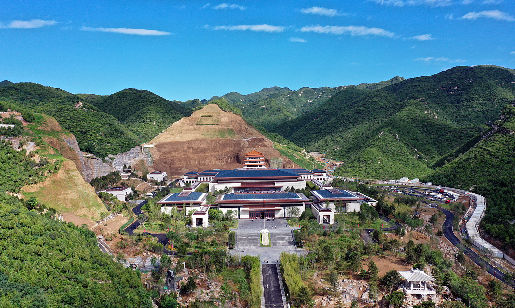 An aerial photo shows the headquarters of the China National Archives of Publications and Culture in Beijing, July 23, 2022. /CFP