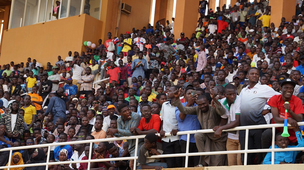 Coup supporters gather at a stadium in Niamey, Niger, August 6, 2023. /CFP