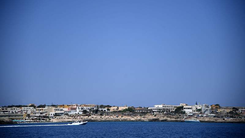 A general view of the southern Italian Pelagie Island of Lampedusa, south of Sicily, August 5, 2022. /CFP