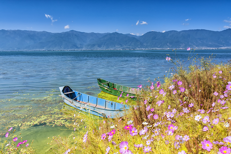 An undated photo shows the beautiful scenery at Erhai Lake, Dali Bai Autonomous Prefecture, Yunnan Province. /CFP