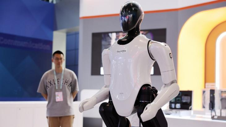 A full-size humanoid bionic robot displayed at the exhibition center of Zhongguancun National Independent Innovation Demonstration Zone in Beijing, capital of China, May 26, 2023. /Xinhua