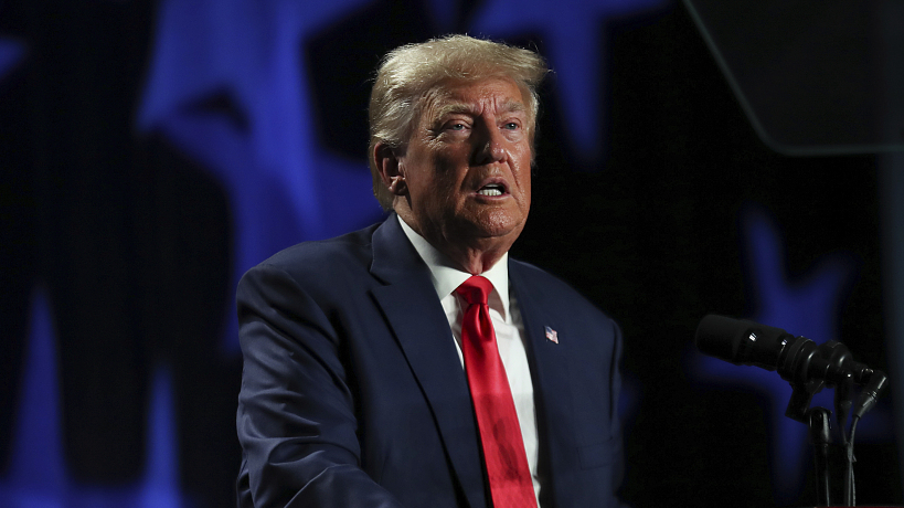 Former U.S. President Donald Trump speaks at a gathering in Columbia, South Carolina, U.S., August 5, 2023. /CFP