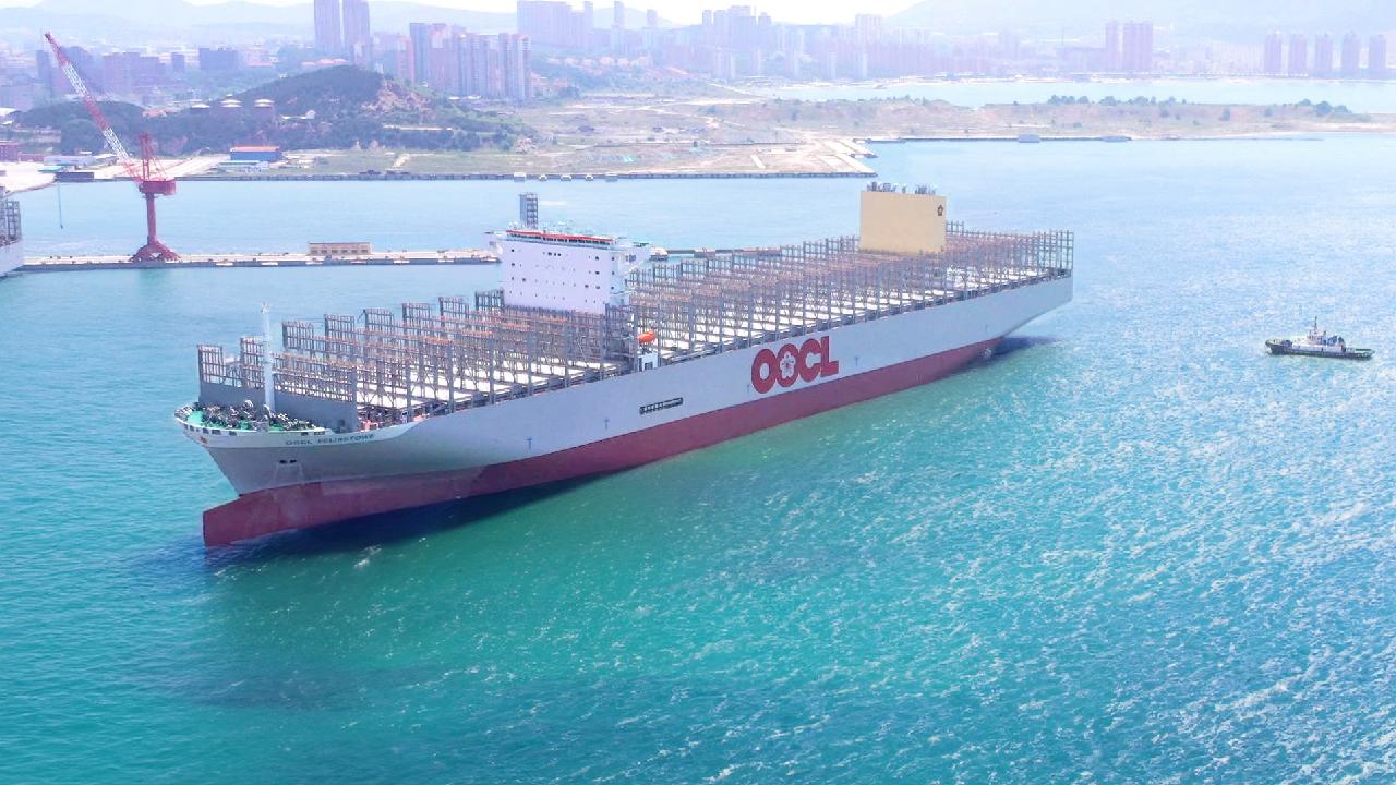 Ultralarge container vessel made in NE China completes delivery CGTN