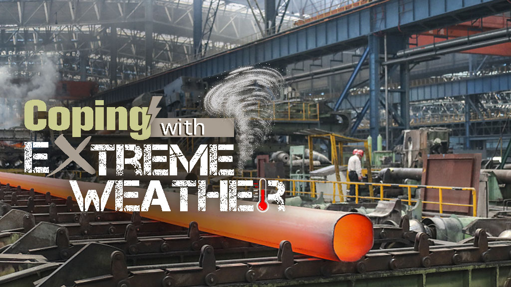 How is the steel pipe industry striving during extreme climate change
