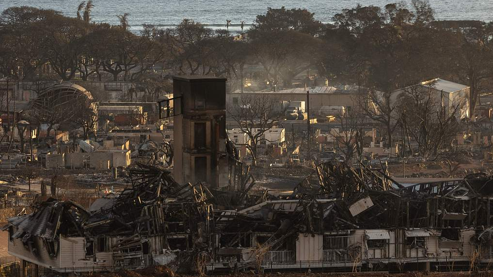 Burned houses and buildings in Lahaina, western Maui, Hawaii, U.S., August 12, 2023. /CFP