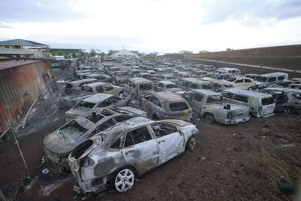 Wildfire wreckage in Lahaina, Hawaii, August 11, 2023. /CFP
