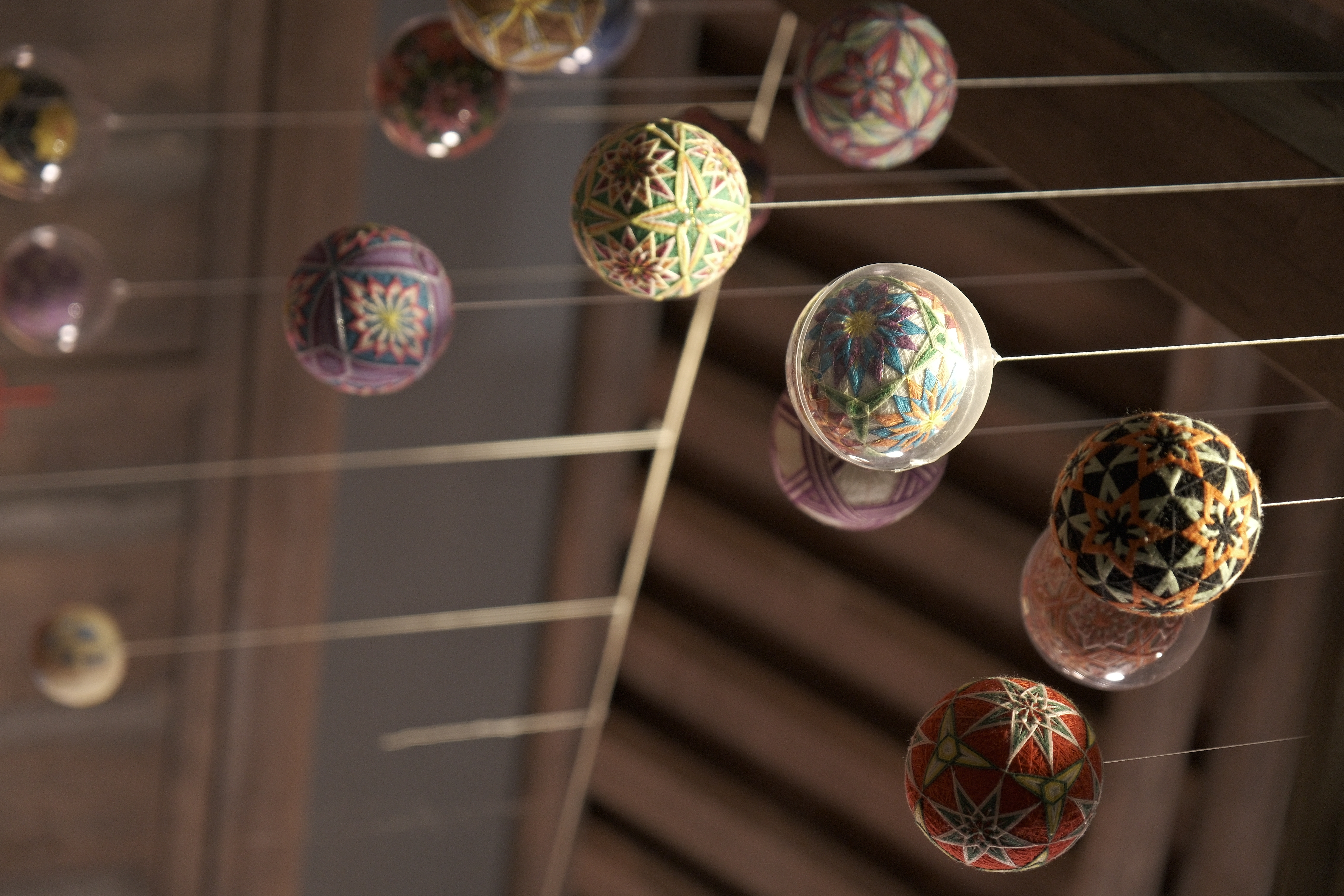 A view of a hand-embroidered cuju ball in Zibo, Shandong province. /CGTN