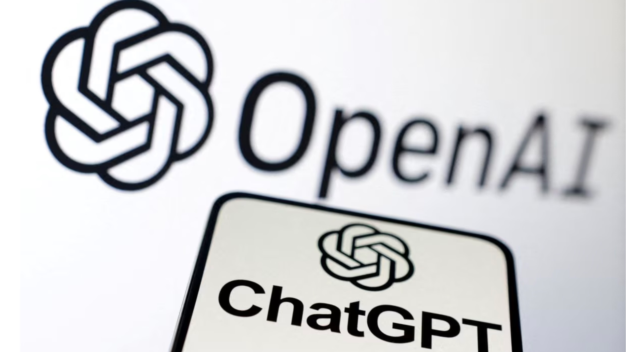 An illustration shows the OpenAI and ChatGPT logos, February 3, 2023. /Reuters