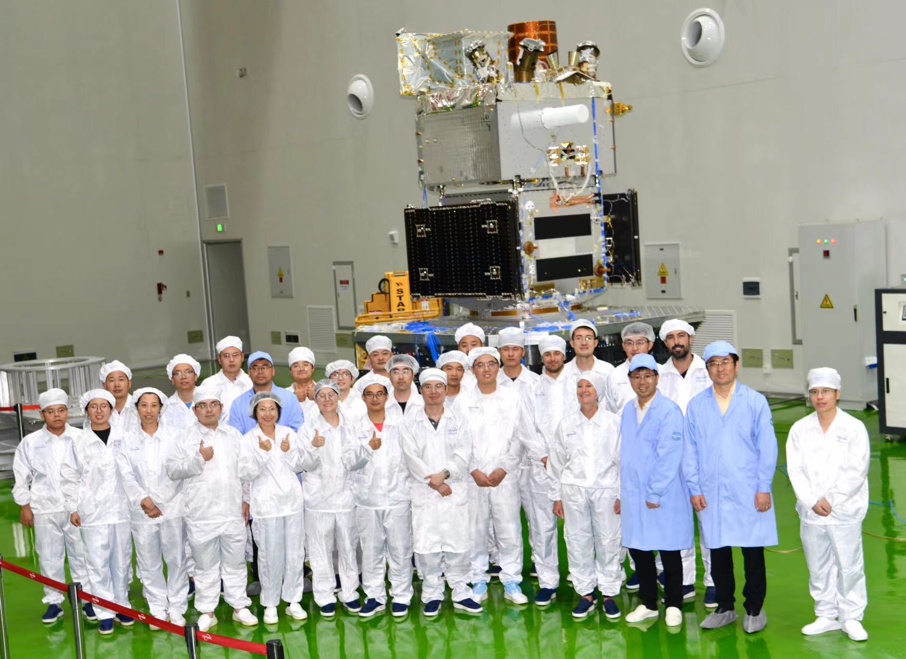 Chinese and French scientists of the SVOM satellite project, August 15, 2023. /CGTN