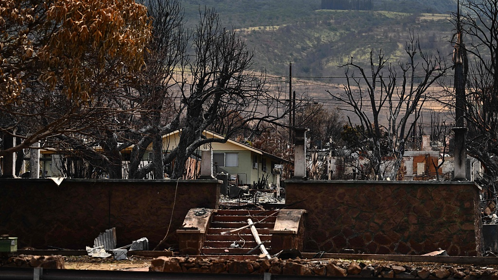 Destroyed homes and businesses in the aftermath of the Maui wildfires in Lahaina, Hawaii, August 16, 2023. /CFP