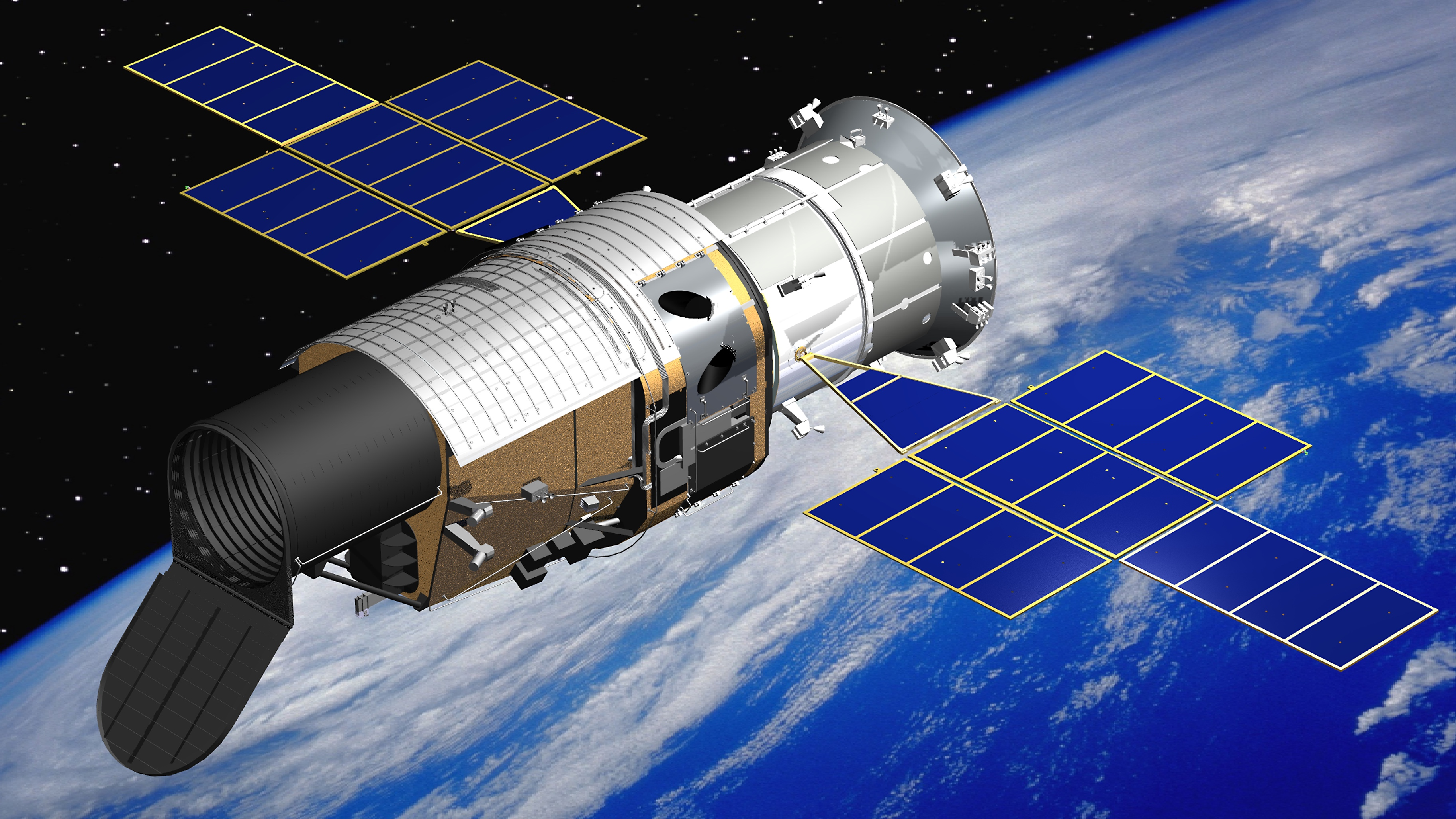 A concept image of the Chinese Survey Space Telescope. /Joint Science Center for China Space Station Telescope