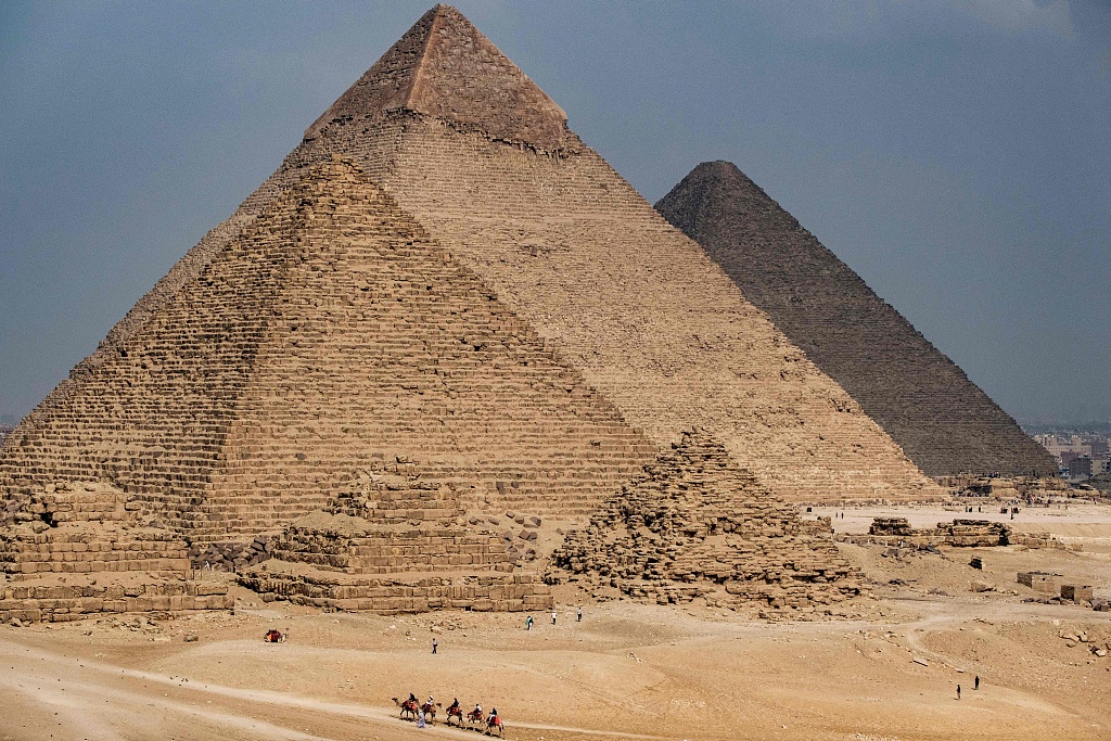 Photo shows the Pyramids of Giza in Egypt. /CFP