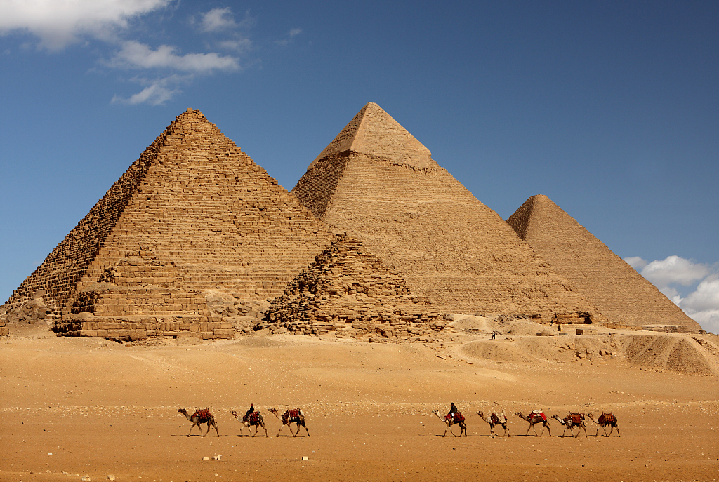 Photo shows the Pyramids of Giza in Egypt. /CFP