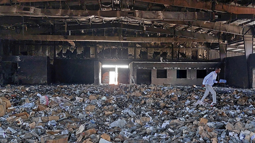A destroyed medical storage in Nyala, capital of South Darfur State, western Sudan, May 2, 2023. /CFP
