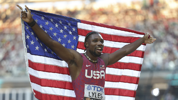 Noah Lyles wins men's 100-meter gold medal in World Championships - CGTN