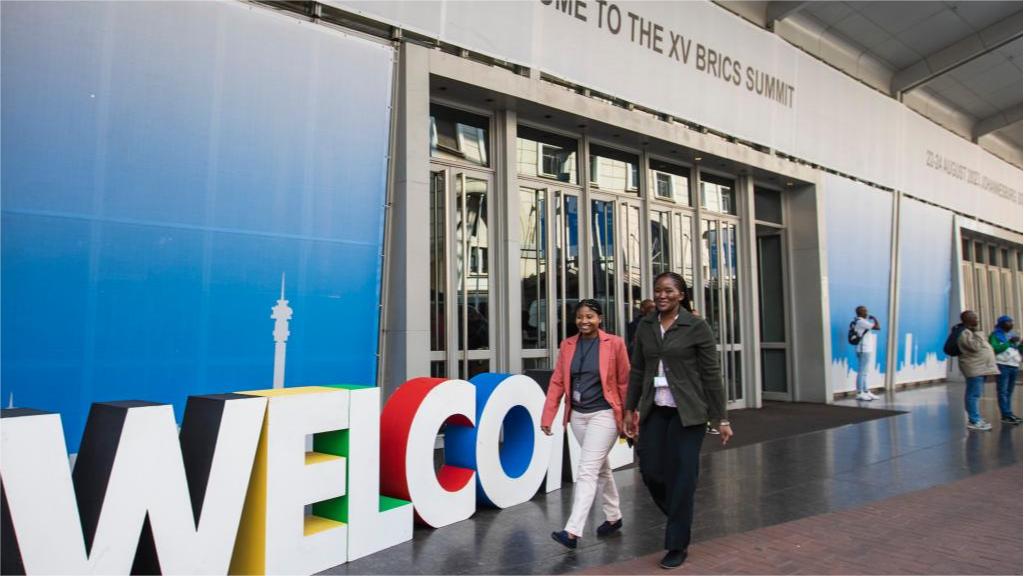 The venue of the 15th BRICS Summit in Johannesburg, South Africa, August 20, 2023. /Xinhua
