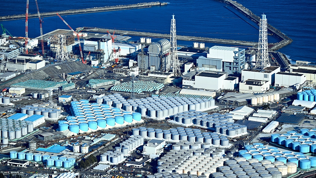 Damaged reactors and tanks store treated radioactive water at TEPCO's Fukushima Daiichi Nuclear Power Plant in Okuma, Fukushima, Japan, January 19, 2023. /CFP