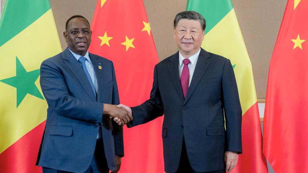 Chinese President Xi Jinping meets with Senegalese President Macky Sall on the sidelines of the 15th BRICS Summit in Johannesburg, South Africa, August 23, 2023. /Xinhua