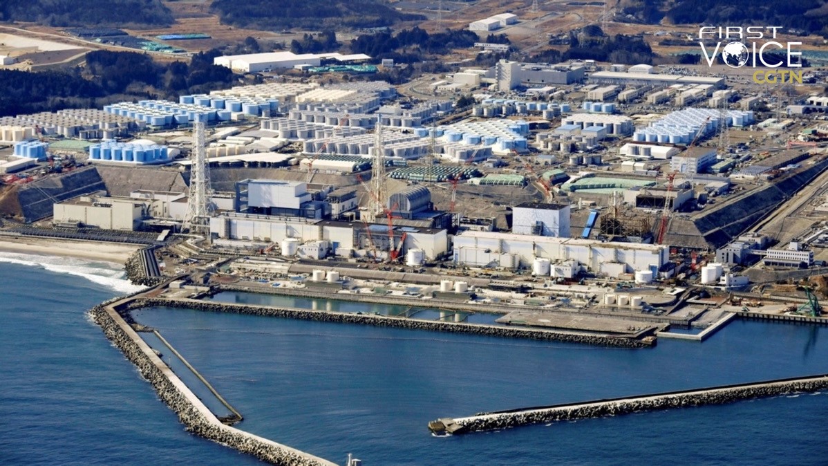 An aerial view shows the storage tanks for treated water at the tsunami-crippled Fukushima Daiichi nuclear power plant in Okuma town, Fukushima prefecture, Japan. /Xinhua
