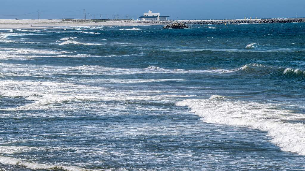 A shoreline is pictured from Futaba-machi, Fukushima Prefecture, around 5 km away from the crippled Fukushima-Daiichi nuclear plant, August 24, 2023. /CFP