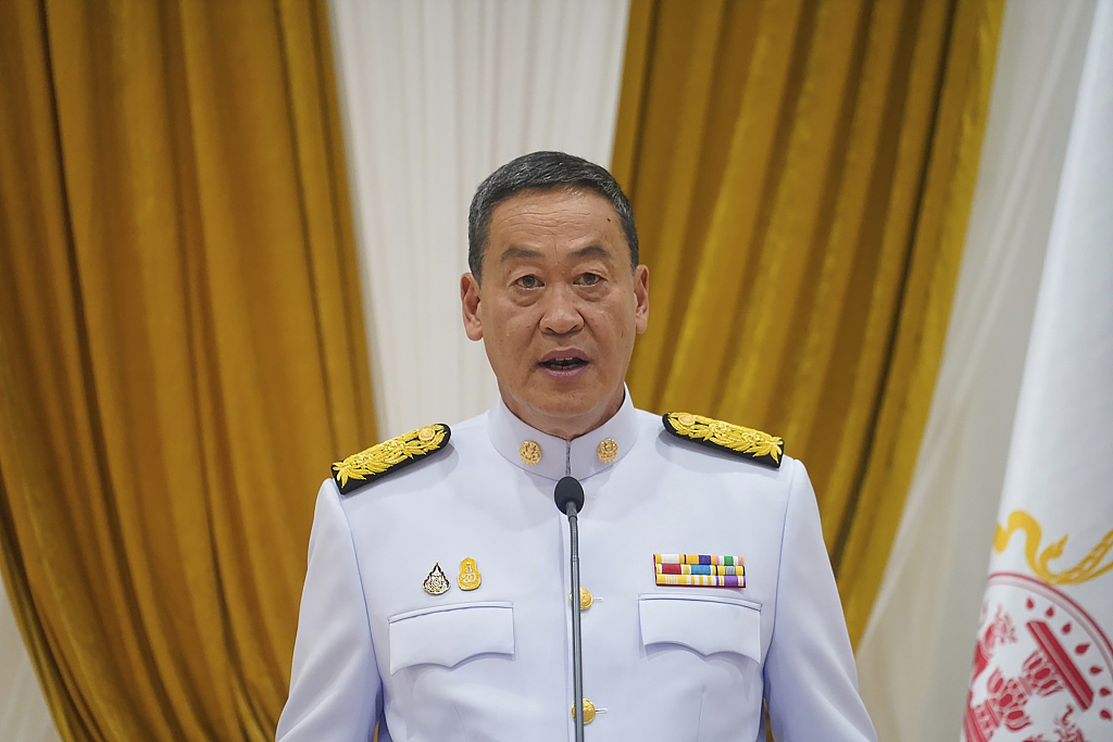 Sretha Thavisin delivers a speech after receiving the royal endorsement appointing him as Thailand's new prime minister in Bangkok, Thailand, August 23, 2023. /CFP