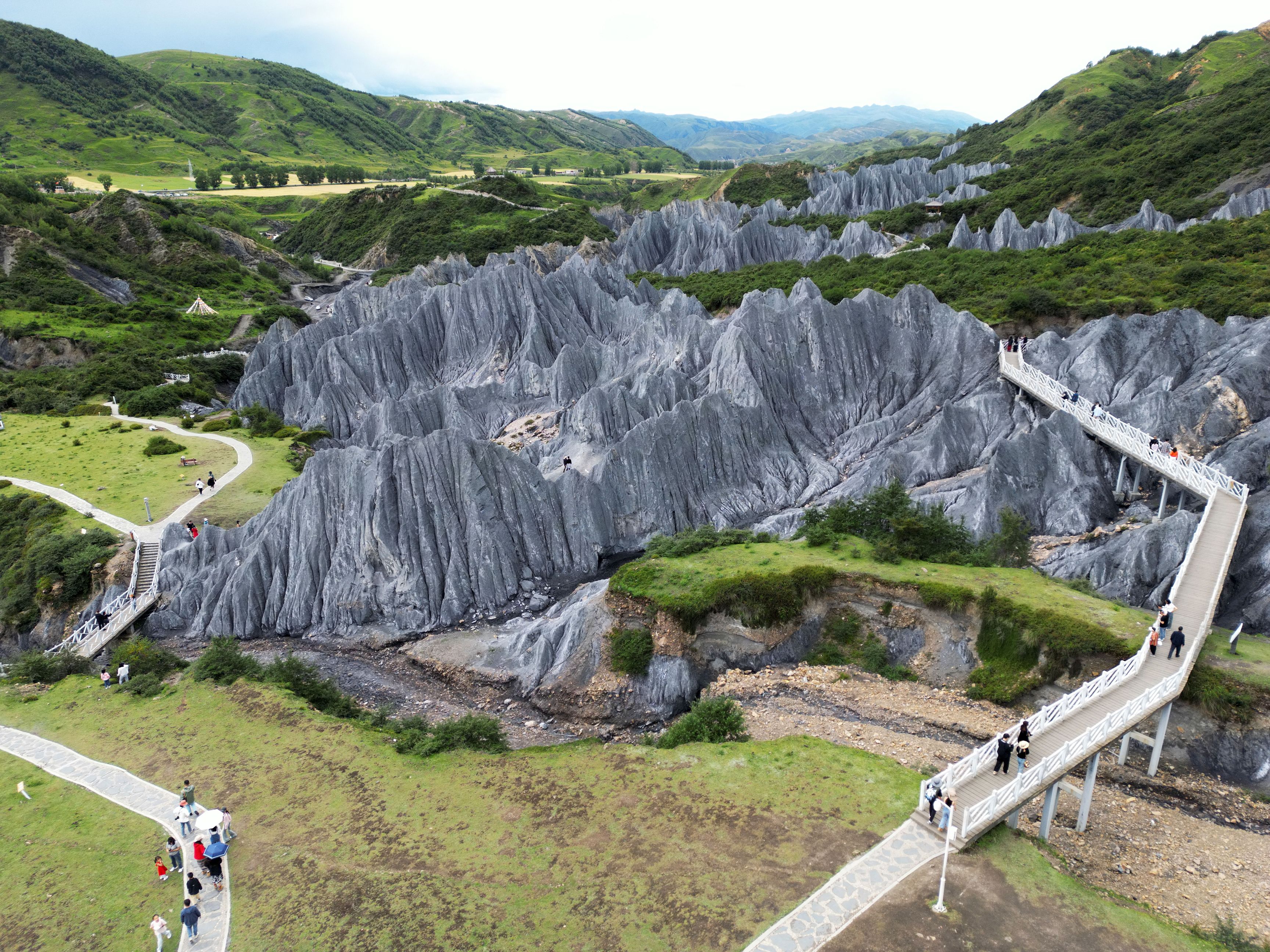 Photo taken on August 24, 2023 shows a view of the wonder of rocky forests in Moshi Park in Sichuan Province. /IC