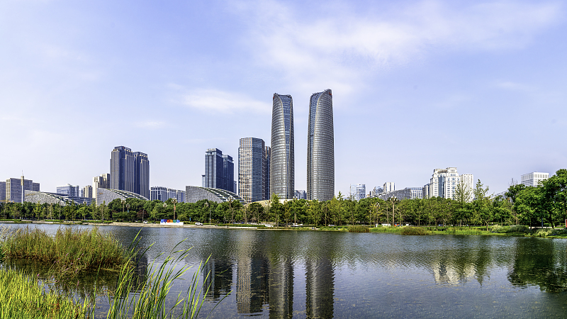 City view of Chengdu in SW China