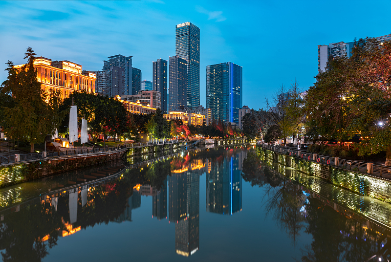 City view of Chengdu in SW China