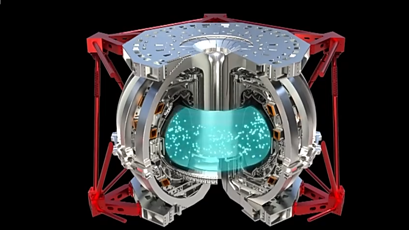 A computer-generated image of China's self-developed Huanliu-3 (HL-3) nuclear fusion reactor, the country's new-generation 