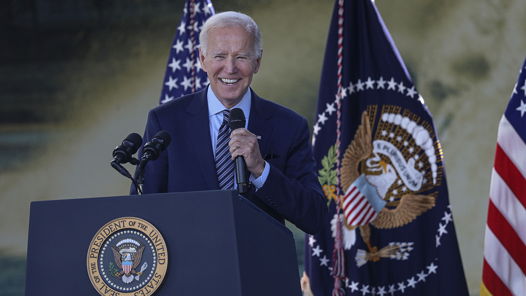 U.S. President Joe Biden delivers a speech on the U.S. semiconductor policy in Carlsbad, California, November 4, 2022. /CFP